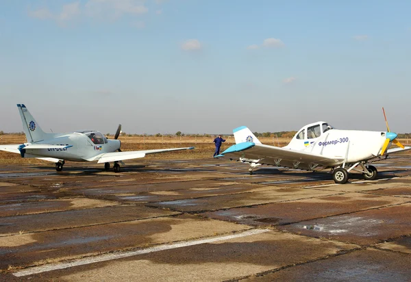 Одесса Украина Октября 2011 Года Презентация Airshow Small Agricultural Aircraft — стоковое фото