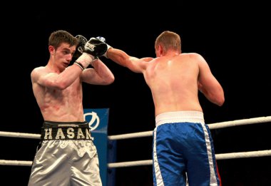 Odessa, Ukrayna - 31 Nisan 2014: boks ring artem skornya içinde