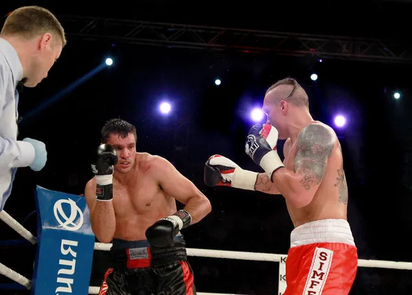 ОДЕССА, Украина - 31 мая 2014 года: чемпион мира по боксу в тяжёлом весе , — стоковое фото