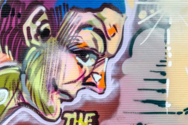 красиві Вуличне мистецтво графіті. Анотація творчі малювання моди
