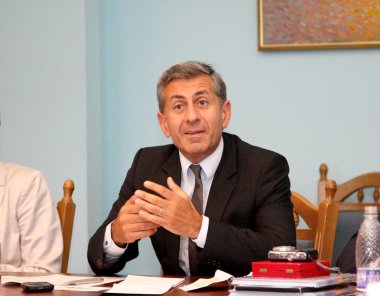 Odessa, Ukrayna - 30 Haziran 2010: Fransız Heyeti Başkan ve