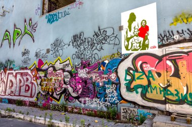 красиві Вуличне мистецтво графіті. Анотація творчі малювання моди