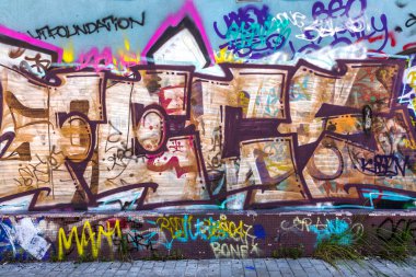 красиві Вуличне мистецтво графіті. Анотація творчі малювання моди