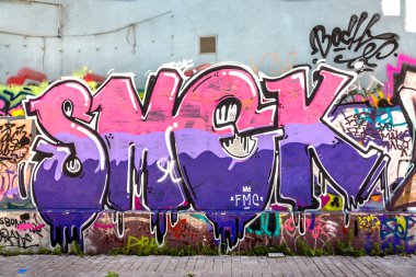 красиві Вуличне мистецтво графіті. Анотація творчі малювання моди