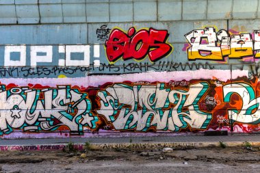 красиві Вуличне мистецтво графіті. Анотація творчі малювання моди