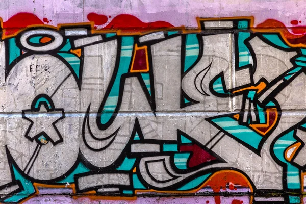 Красивые граффити уличного искусства. Абстрактная мода — стоковое фото