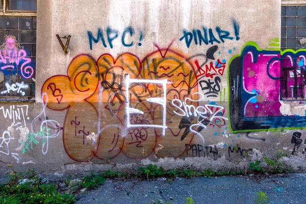 Piękne sztuki ulicy graffiti. streszczenie kreatywnych moda rysunek — Zdjęcie stockowe