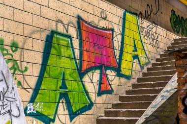 красиві Вуличне мистецтво графіті. Анотація творчі малювання моди