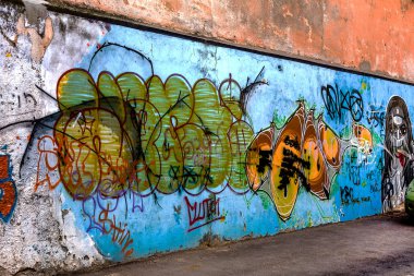 красиві Вуличне мистецтво графіті. Анотація творчі малювання моди