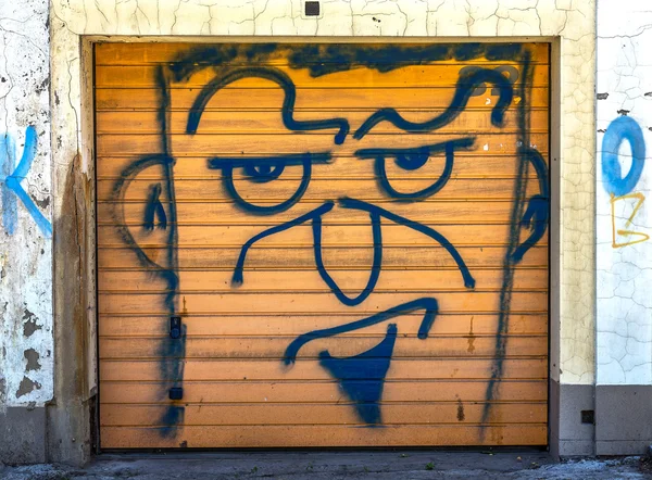 Schöne Street-Art-Graffiti. abstrakte kreative Zeichenkunst — Stockfoto