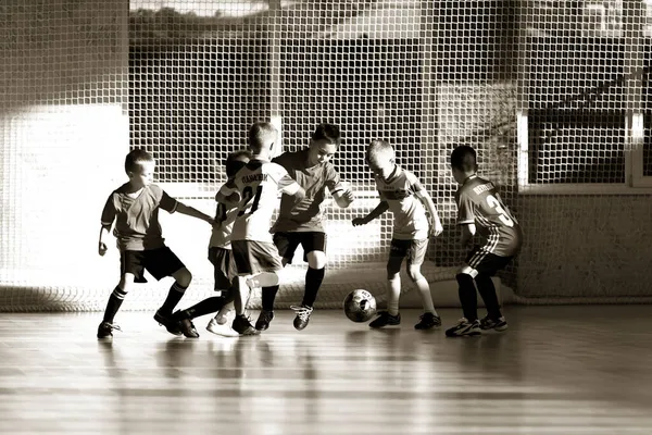 Odessa Ucrania Oct 2021 Niños Años Niños Juegan Mini Fútbol — Foto de Stock