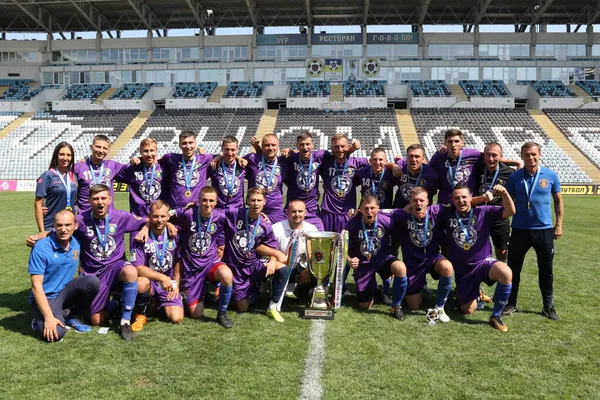 Odessa Ukraine Sierpnia 2021 Piłka Nożna Tradycyjny Puchar Ukrainy Wśród — Zdjęcie stockowe