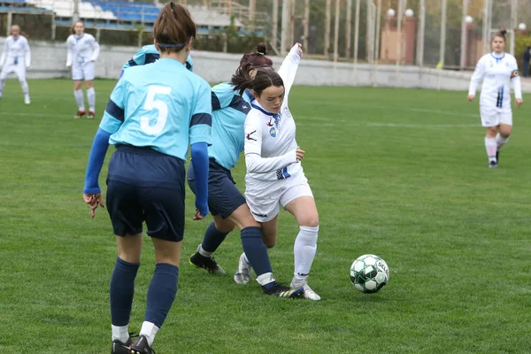 Odessa Ucrania Diciembre 2021 Fútbol Femenino Campo Hierba Del Estadio —  Fotos de Stock