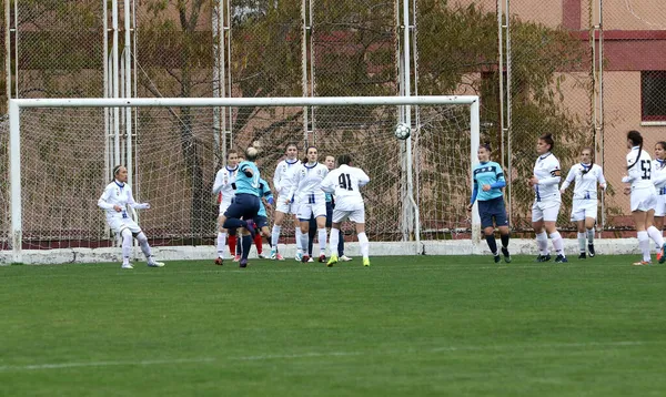 Odessa Ucrânia Dezembro 2021 Futebol Feminino Campo Grama Estádio Campeonato — Fotografia de Stock