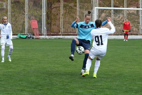 Odessa Ucrânia Dezembro 2021 Futebol Feminino Campo Grama Estádio Campeonato — Fotografia de Stock