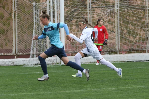 Odessa Ucrânia Dezembro 2021 Futebol Feminino Campo Grama Estádio Campeonato — Fotografia de Stock