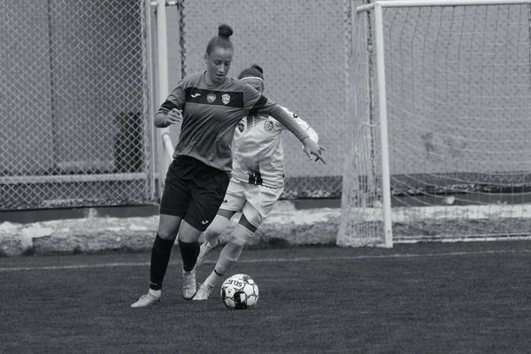 Odessa Ukraine Décembre 2021 Football Féminin Sur Gazon Stade Championnat — Photo