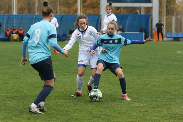 Odessa Ukraine Décembre 2021 Football Féminin Sur Gazon Stade Championnat — Photo