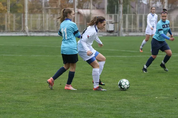 Odessa Ukraine December 2021 Damfotboll Gräsplan Stadion Fotboll Championship Bland — Stockfoto