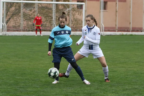 Odessa Ukraine December 2021 Women Football Grass Field Stadium 女子足球锦标赛 — 图库照片