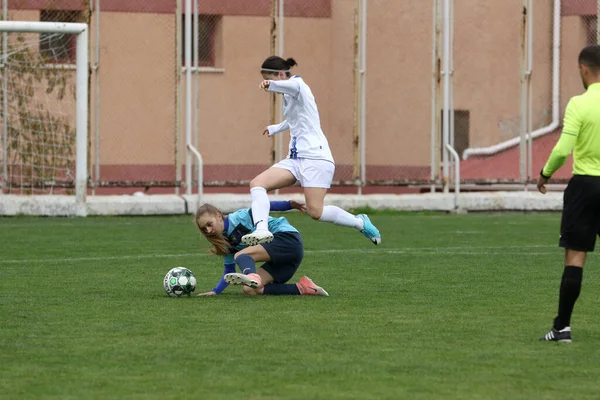 Odessa Ucrania Diciembre 2021 Fútbol Femenino Campo Hierba Del Estadio — Foto de Stock