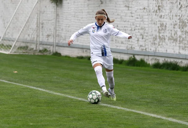 Odessa Ukraine Dezember 2021 Frauenfußball Auf Dem Rasenplatz Des Stadions — Stockfoto