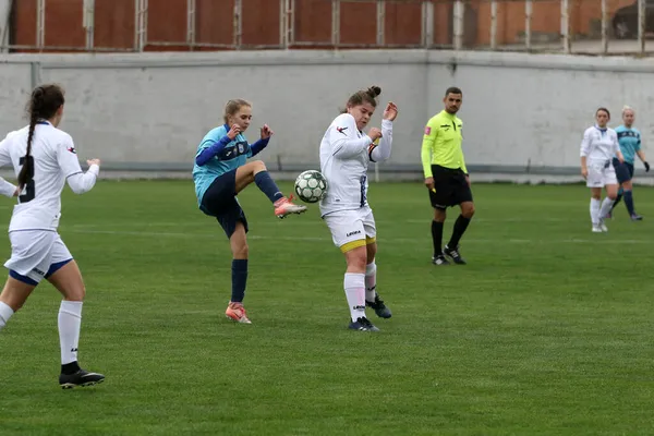 Odessa Ukraine Décembre 2021 Football Féminin Sur Gazon Stade Championnat — Photo