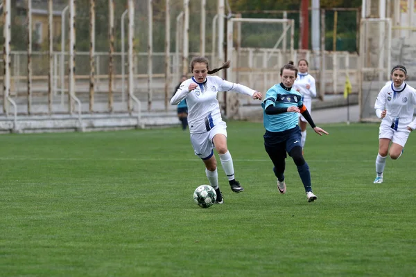 Odessa Ucrânia Dezembro 2021 Futebol Feminino Campo Grama Estádio Campeonato — Fotografia de Stock