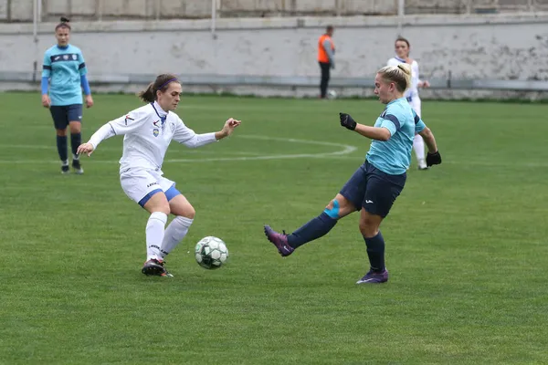Odessa Ucrânia Dezembro 2021 Futebol Feminino Campo Grama Estádio Campeonato — Fotografia de Stock