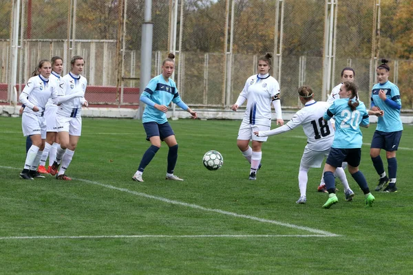 Odessa Ukraine December 2021 Vrouwenvoetbal Grasveld Van Het Stadion Voetbal — Stockfoto