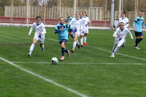 Odessa Ukraine Dezember 2021 Frauenfußball Auf Dem Rasenplatz Des Stadions — Stockfoto