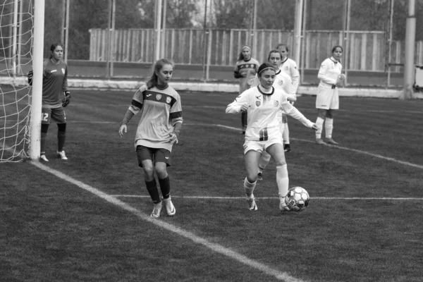 Odessa Ucrânia Dezembro 2021 Futebol Feminino Campo Grama Estádio Campeonato — Fotografia de Stock