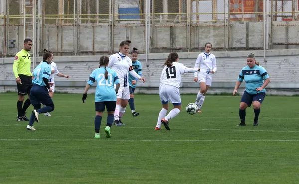 Odessa Ucrânia Dezembro 2021 Futebol Feminino Campo Grama Estádio Campeonato — Fotografia de Stock