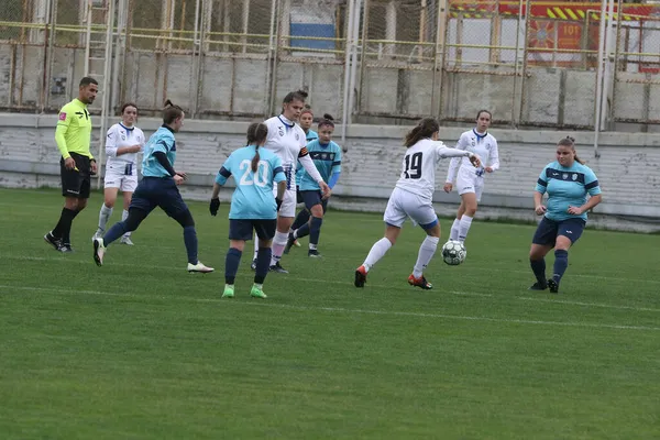 Odessa Ukraine December 2021 Women Football Grass Field Stadium Football — Stock Photo, Image