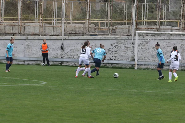 Odessa Ukraine December 2021 Women Football Grass Field Stadium 女子足球锦标赛 — 图库照片