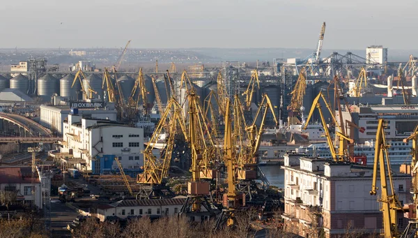 Odessa Ukraine November 2021 Odessa Commercial Sea Port Peacetime Months — Zdjęcie stockowe