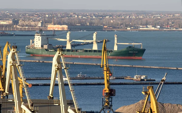 Odessa Ukraine November 2021 Odessa Commercial Sea Port Peacetime Months — Fotografia de Stock