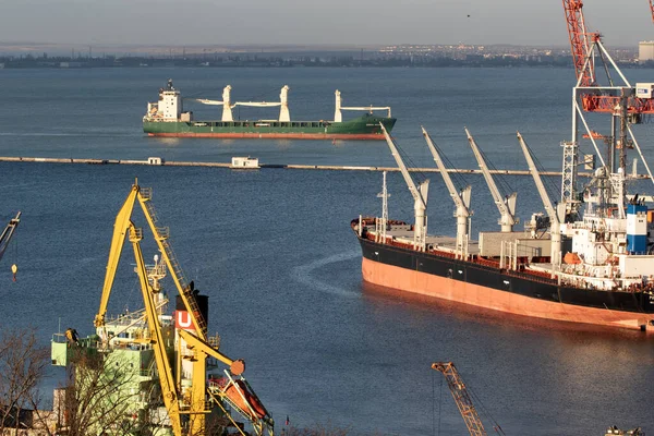 Odessa Ukraine November 2021 Odessa Commercial Sea Port Peacetime Months — Stok fotoğraf