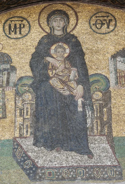 Mosaik-Kunstwerk in Hagia Sophia Istanbul — Stockfoto