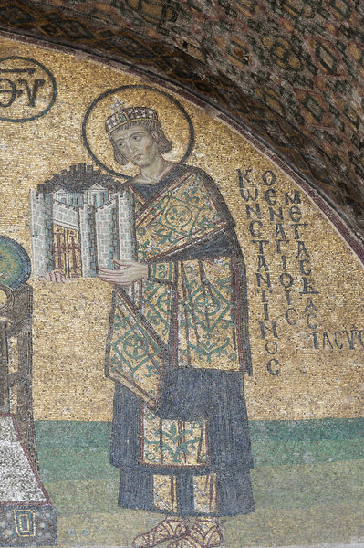 Mosaic artwork in Hagia Sophia Istanbul