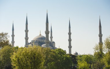 istanbul'da Sultanahmet Camii görünümü