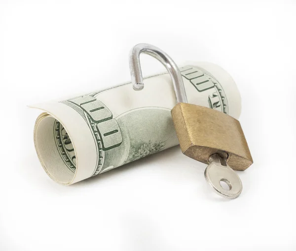 Locked finances concept currency — Stock Photo, Image