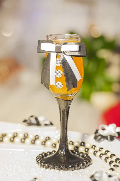 Fraai versierd glas bruiloft thema — Stockfoto