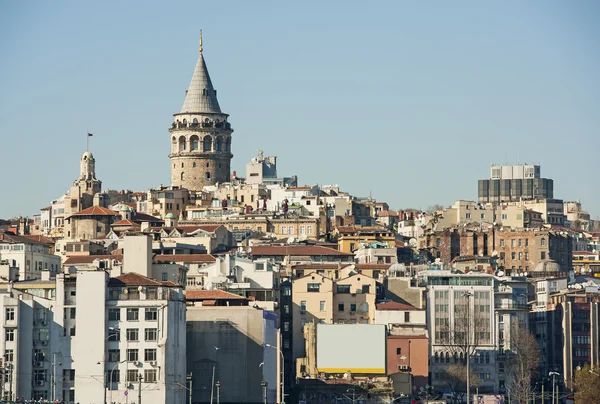 Cityscape over istanbul with galata tower — Stock Photo, Image