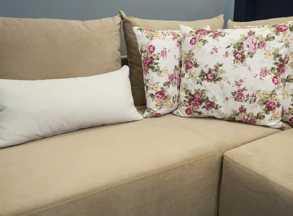 Closeup of cushions on sofa — Stock Photo, Image