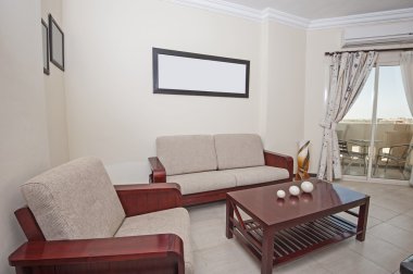 Oturma odasında bir daire iç
