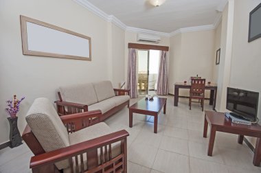 Oturma odasında bir daire iç