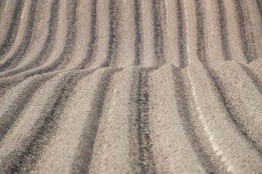 furrows in geploegd veld