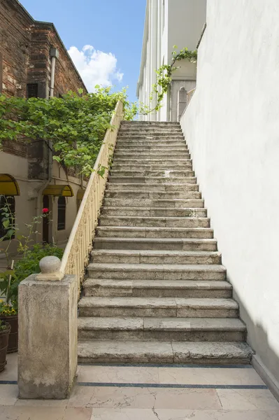 Closeup detail of old stone steps — Stock Photo, Image