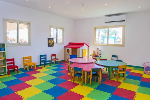 Diseño Interior Sala Juegos Para Niños Colores Grandes Club Niños — Foto de Stock